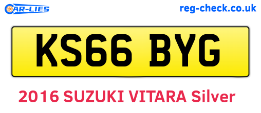 KS66BYG are the vehicle registration plates.