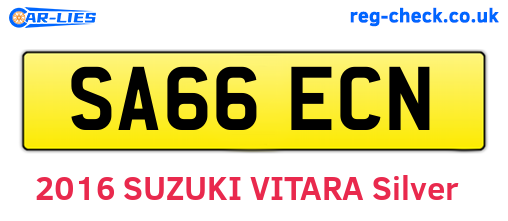 SA66ECN are the vehicle registration plates.