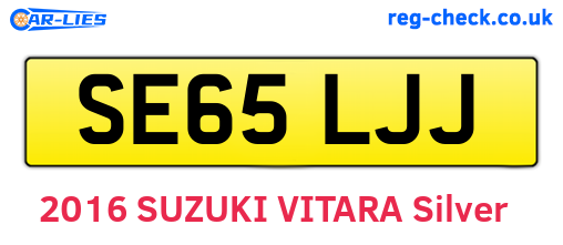 SE65LJJ are the vehicle registration plates.