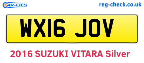 WX16JOV are the vehicle registration plates.