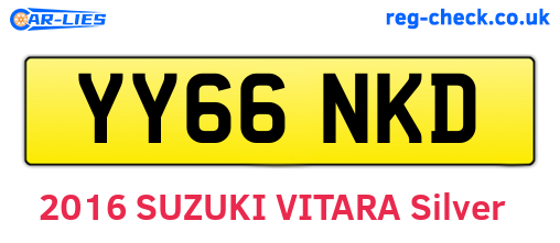 YY66NKD are the vehicle registration plates.