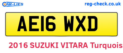 AE16WXD are the vehicle registration plates.