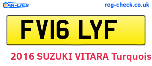 FV16LYF are the vehicle registration plates.