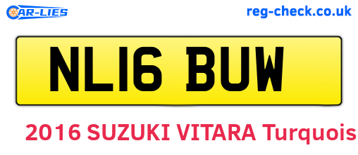 NL16BUW are the vehicle registration plates.