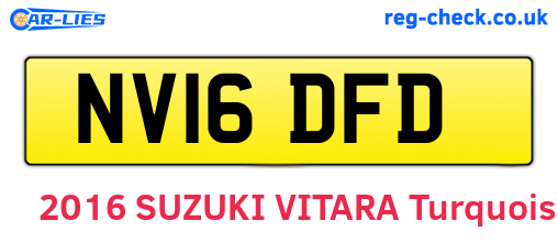 NV16DFD are the vehicle registration plates.