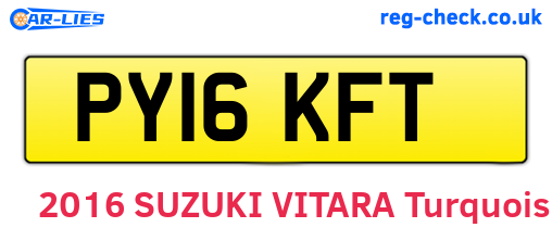 PY16KFT are the vehicle registration plates.