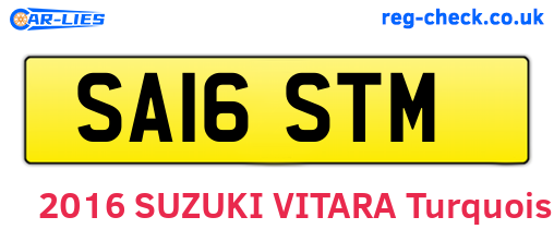 SA16STM are the vehicle registration plates.