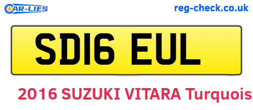 SD16EUL are the vehicle registration plates.