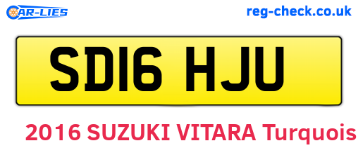 SD16HJU are the vehicle registration plates.