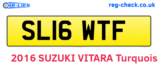 SL16WTF are the vehicle registration plates.