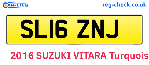 SL16ZNJ are the vehicle registration plates.