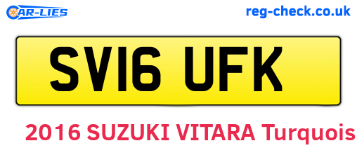 SV16UFK are the vehicle registration plates.