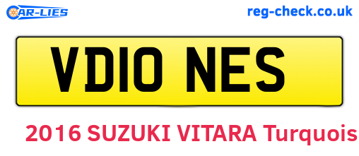VD10NES are the vehicle registration plates.