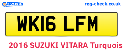 WK16LFM are the vehicle registration plates.