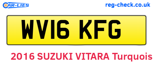 WV16KFG are the vehicle registration plates.