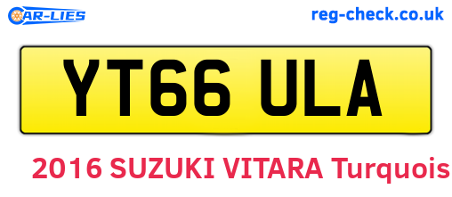 YT66ULA are the vehicle registration plates.