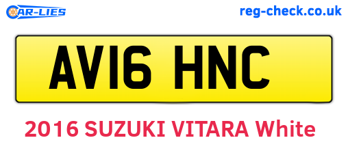 AV16HNC are the vehicle registration plates.