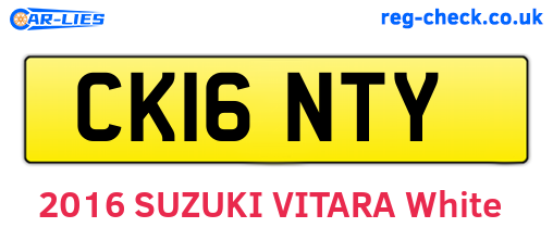 CK16NTY are the vehicle registration plates.