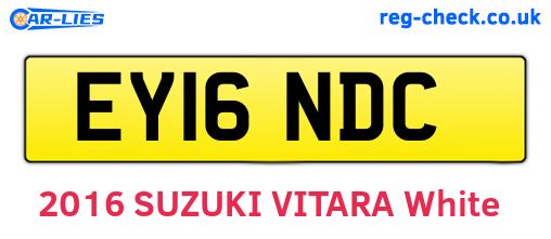 EY16NDC are the vehicle registration plates.