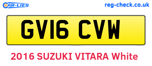 GV16CVW are the vehicle registration plates.