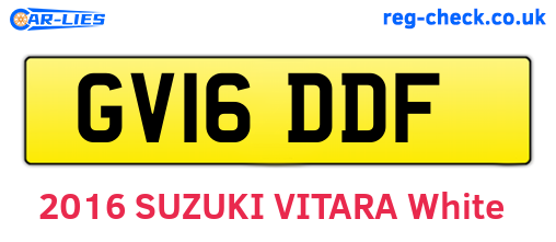 GV16DDF are the vehicle registration plates.