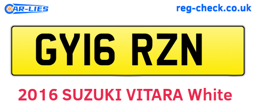 GY16RZN are the vehicle registration plates.
