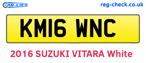 KM16WNC are the vehicle registration plates.