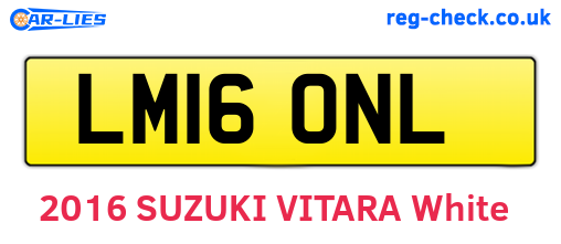 LM16ONL are the vehicle registration plates.