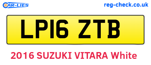 LP16ZTB are the vehicle registration plates.