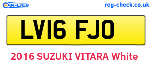 LV16FJO are the vehicle registration plates.