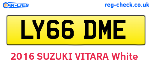 LY66DME are the vehicle registration plates.