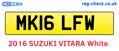 MK16LFW are the vehicle registration plates.