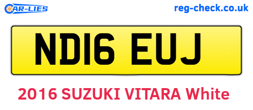 ND16EUJ are the vehicle registration plates.