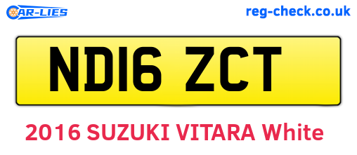ND16ZCT are the vehicle registration plates.