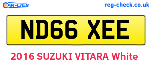 ND66XEE are the vehicle registration plates.