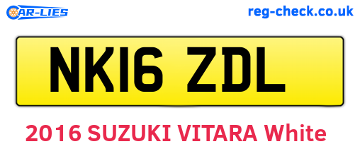 NK16ZDL are the vehicle registration plates.