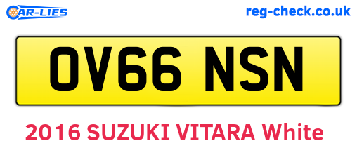 OV66NSN are the vehicle registration plates.