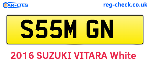 S55MGN are the vehicle registration plates.