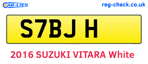 S7BJH are the vehicle registration plates.