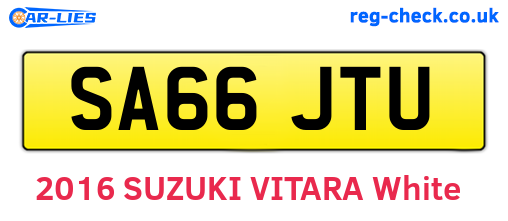 SA66JTU are the vehicle registration plates.