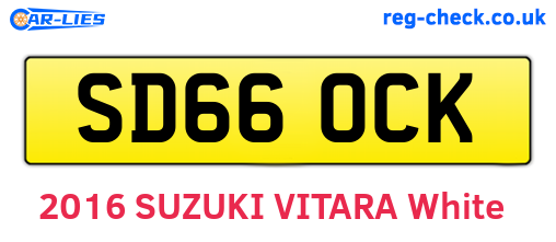 SD66OCK are the vehicle registration plates.