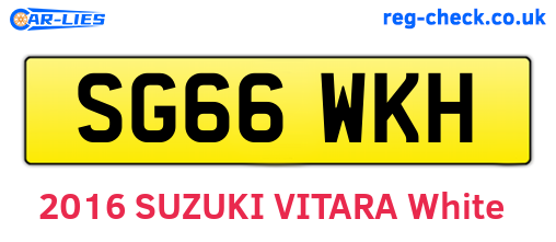 SG66WKH are the vehicle registration plates.