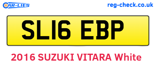 SL16EBP are the vehicle registration plates.
