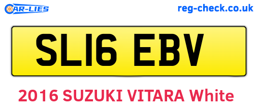 SL16EBV are the vehicle registration plates.