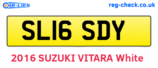 SL16SDY are the vehicle registration plates.