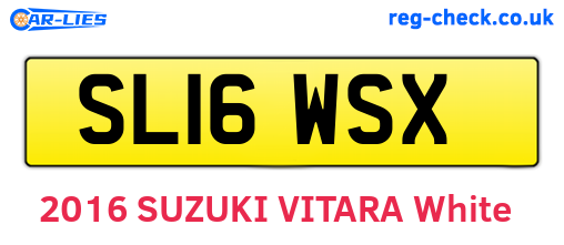 SL16WSX are the vehicle registration plates.