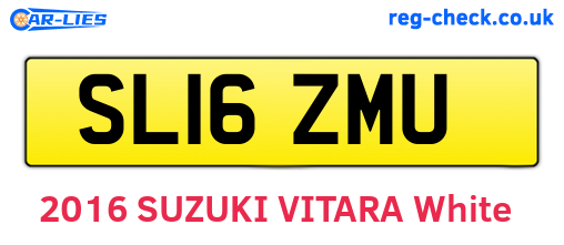 SL16ZMU are the vehicle registration plates.
