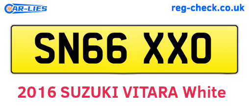 SN66XXO are the vehicle registration plates.
