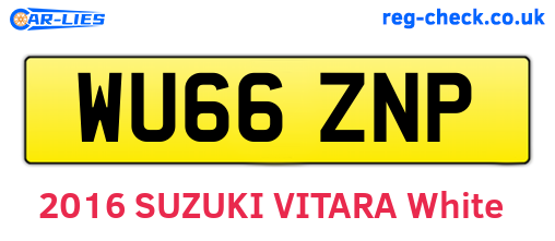 WU66ZNP are the vehicle registration plates.