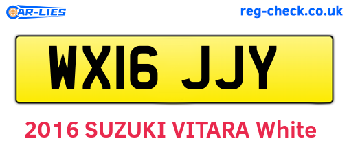 WX16JJY are the vehicle registration plates.